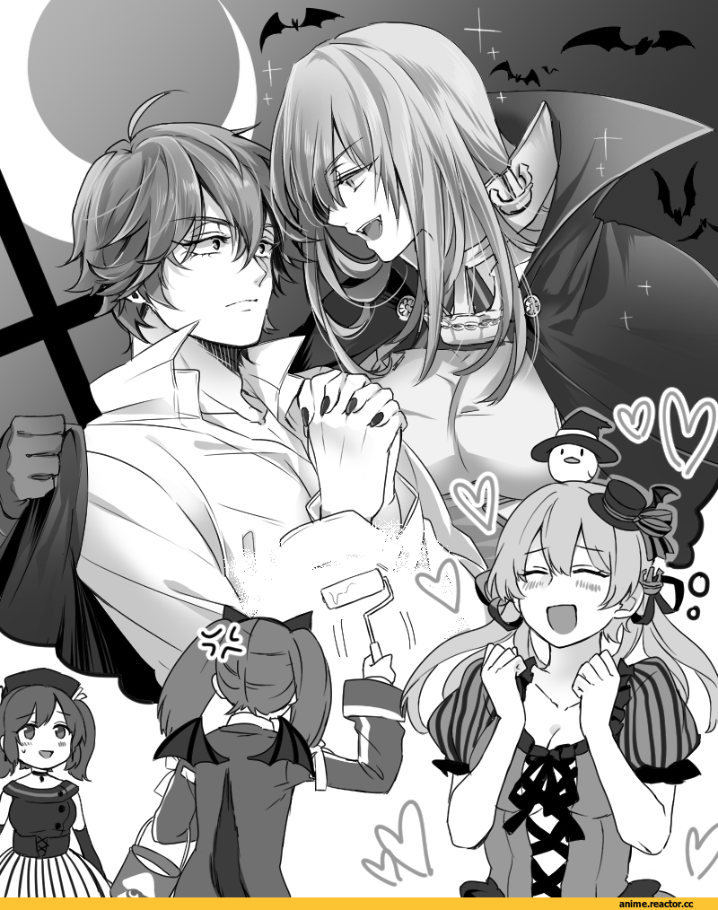 Bismarck (Kantai Collection), Kantai Collection, Prinz Eugen (Kantai Collection), Admiral (Kantai Collection), ryuujou (kantai collection), Souryuu (Kantai Collection), Monochrome (Anime), Anime Art, Anime