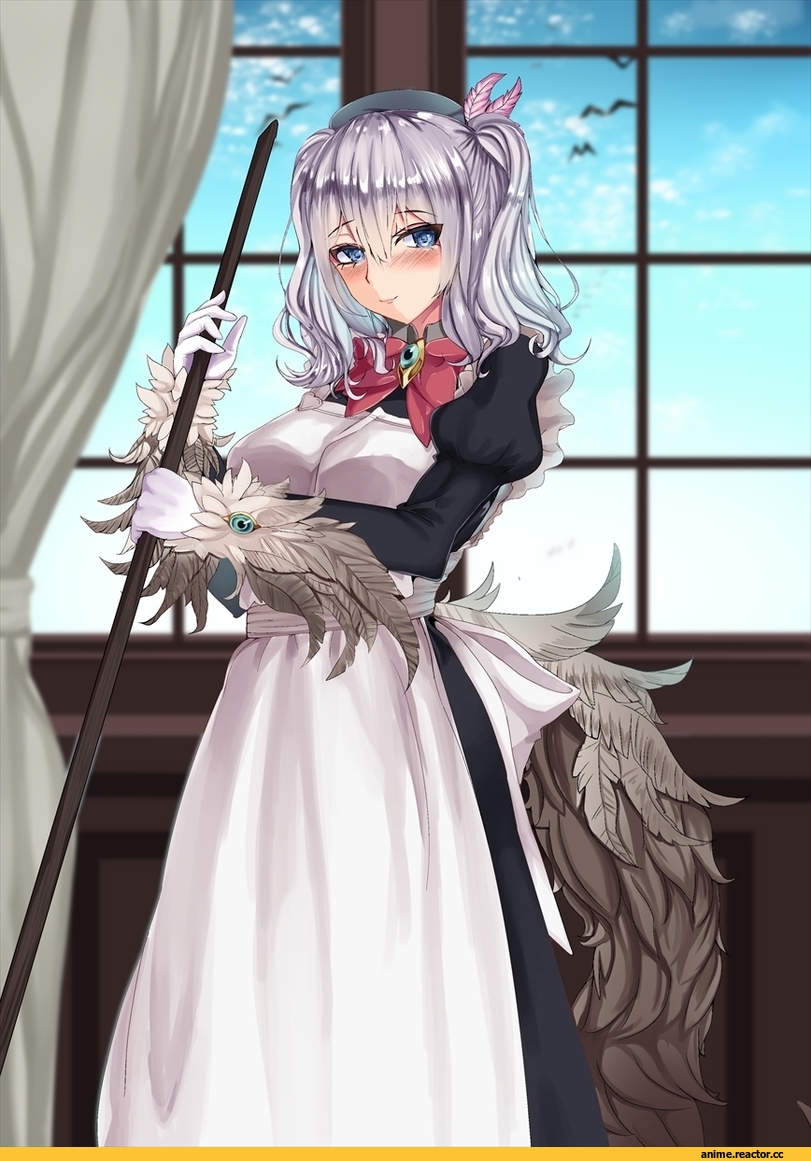 Kashima (Kantai Collection), Kantai Collection, Maid, paundo2, Monster Girl Encyclopedia, Monster Girl (Anime), crossover, kikimora (monster girl encyclopedia), Anime