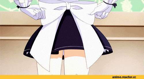 Noire (Neptune), Neptune (series), anime gif, Maid, Anime