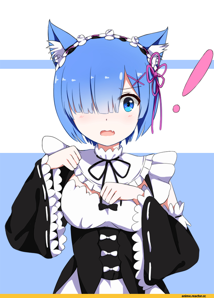 Rem (re zero), Re Zero Kara Hajimeru Isekai Seikatsu, Animal Ears, neko, Anime