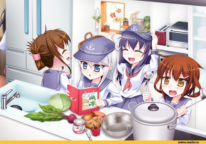 akatsuki (kantai collection), Kantai Collection, Hibiki (Kantai Collection), ikazuchi (kantai collection), Inazuma (Kantai Collection), Anime Art, mutenka, Anime