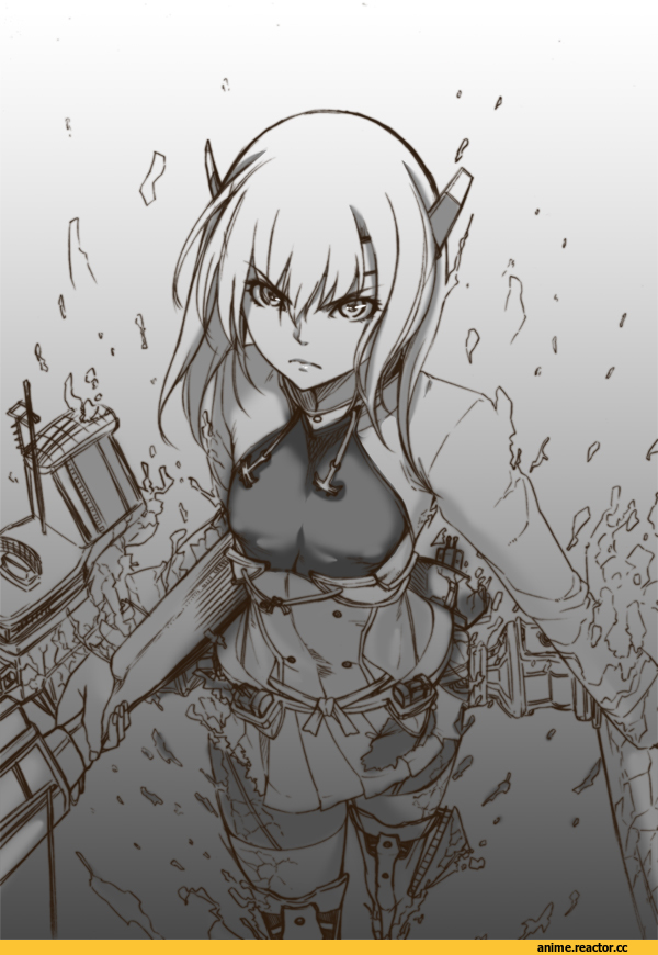 akisu karasu, Monochrome (Anime), Anime Art, taihou (kantai collection), Kantai Collection, Anime