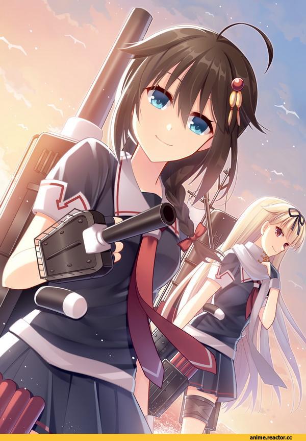 Yuudachi, Kantai Collection, shigure, Anime