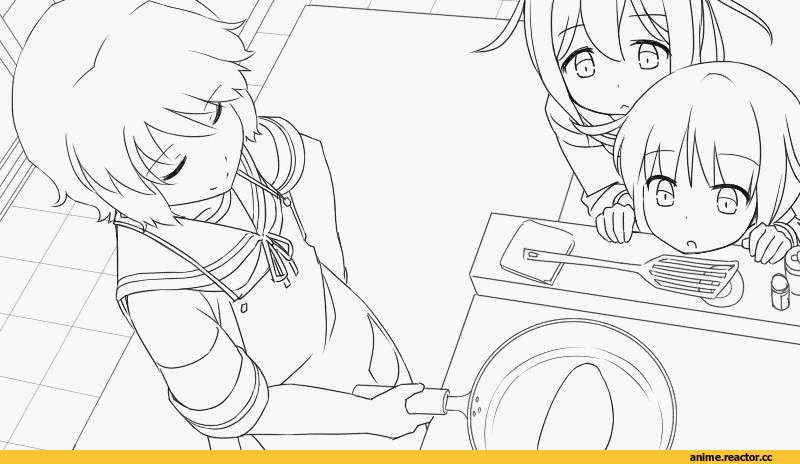 Fumizuki, Kantai Collection, Miyuki (Kantai Collection), Satsuki (Kantai Collection), anime gif, Anime