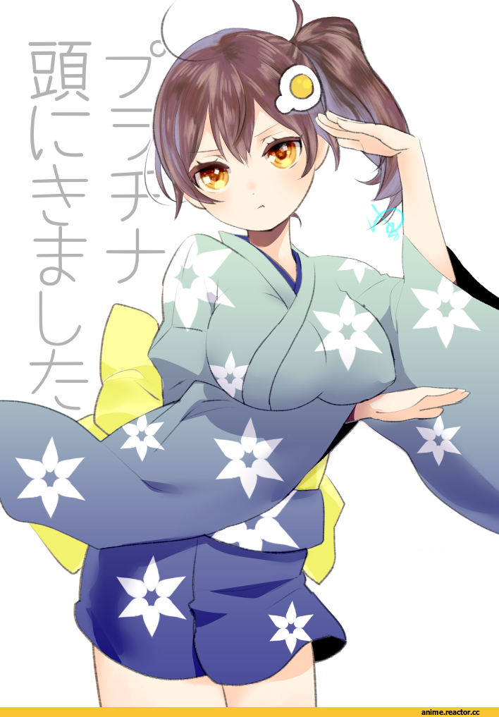 Kaga (Kantai Collection), Kantai Collection, Araragi Tsukihi, Monogatari (Series), crossover, Anime Art, yuzuki yuno, Anime