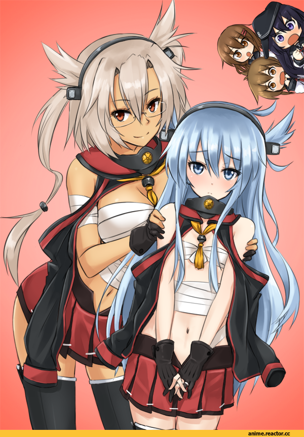 Musashi (Kantai Collection), Kantai Collection, Hibiki (Kantai Collection), akatsuki (kantai collection), ikazuchi (kantai collection), Inazuma (Kantai Collection), Anime Art, silent sakia, Anime