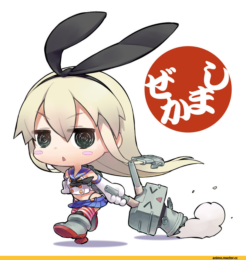 Kantai Collection, shimakaze (kantai collection), chibi, Anime