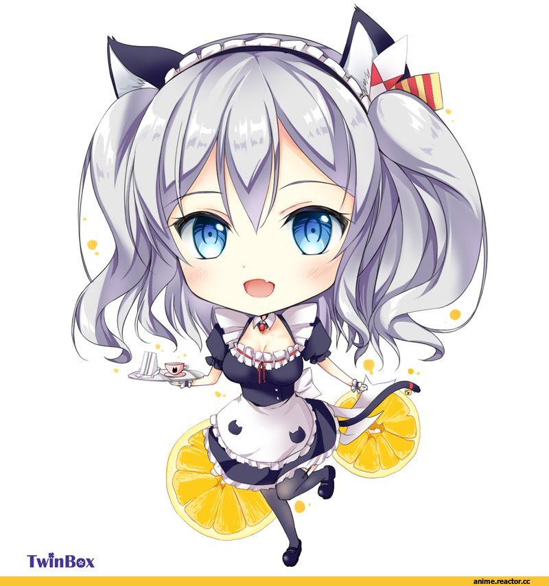 Sousouman, Anime Art, chibi, Kashima (Kantai Collection), Kantai Collection, Maid, Anime