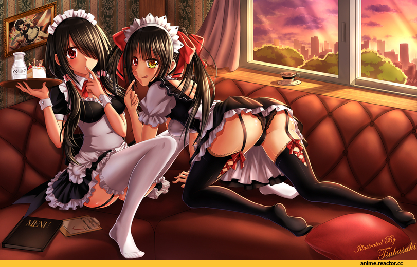 Tokisaki Kurumi, Date a Live, Anime Ero Pantsu, Anime Ero, tsubasaki, Anime Ero Ass, Maid, Anime