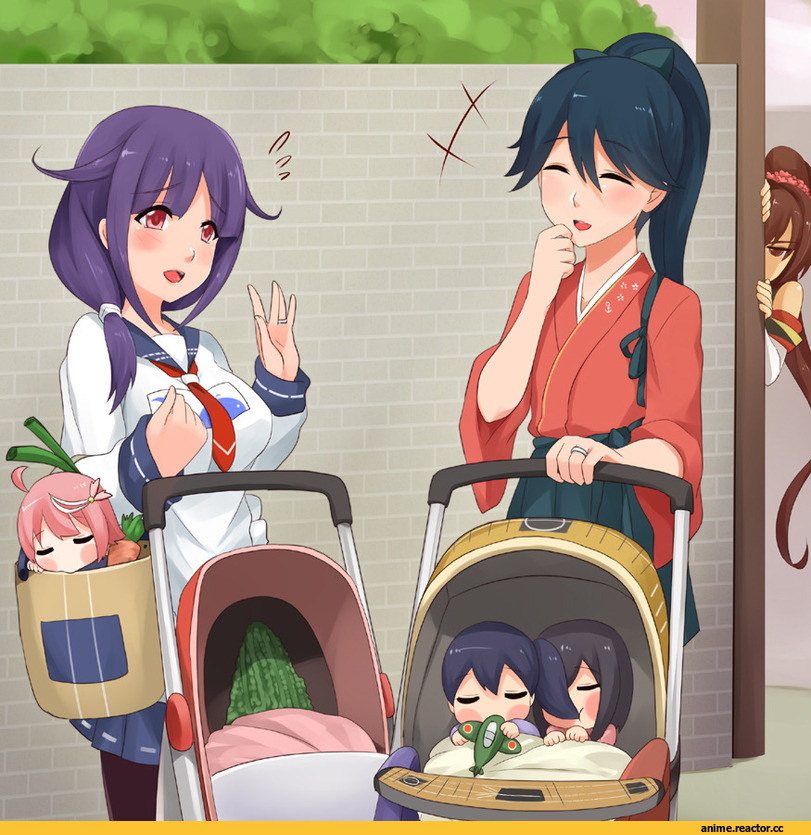 darkmaya, Akagi (Kantai Collection), Kantai Collection, Kaga (Kantai Collection), Houshou (Kantai Collection), i-58 (kantai collection), Taigei (Kantai Collection), Yamato (Kantai Collection), Anime