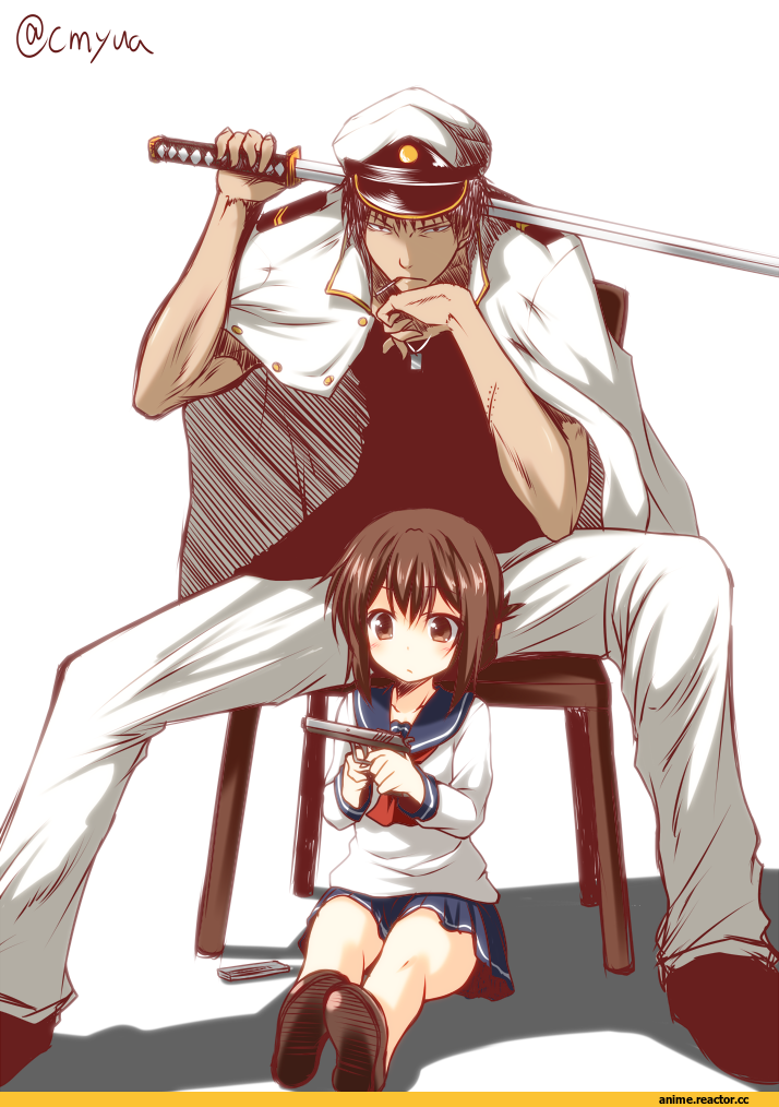 kamio reiji, Admiral (Kantai Collection), Kantai Collection, Inazuma (Kantai Collection), Anime Art, yua (checkmate), Anime