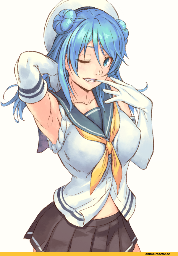 and (artist), Urakaze, Kantai Collection, Anime