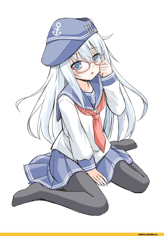 hibiki, Kantai Collection, Megane, Anime