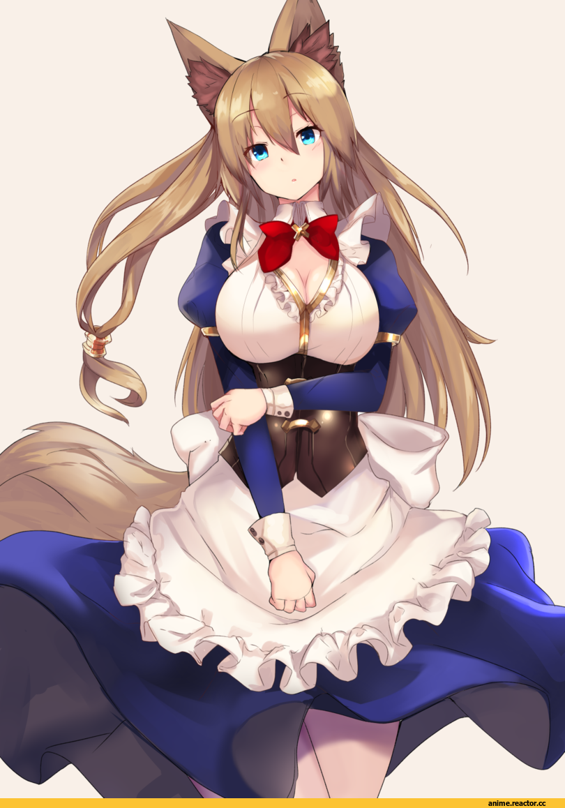Haik, AO, Anime Art, Kitsune, Animal Ears, Maid, Anime