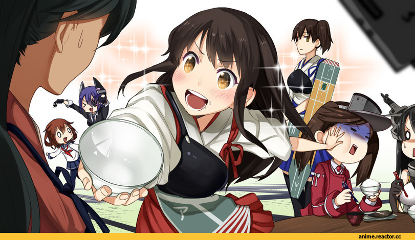 Akagi (Kantai Collection), Kantai Collection, Kaga (Kantai Collection), Ryuujou, Nagato (Kantai Collection), Houshou (Kantai Collection), Tenryuu, Ikazuchi, kgr, Anime