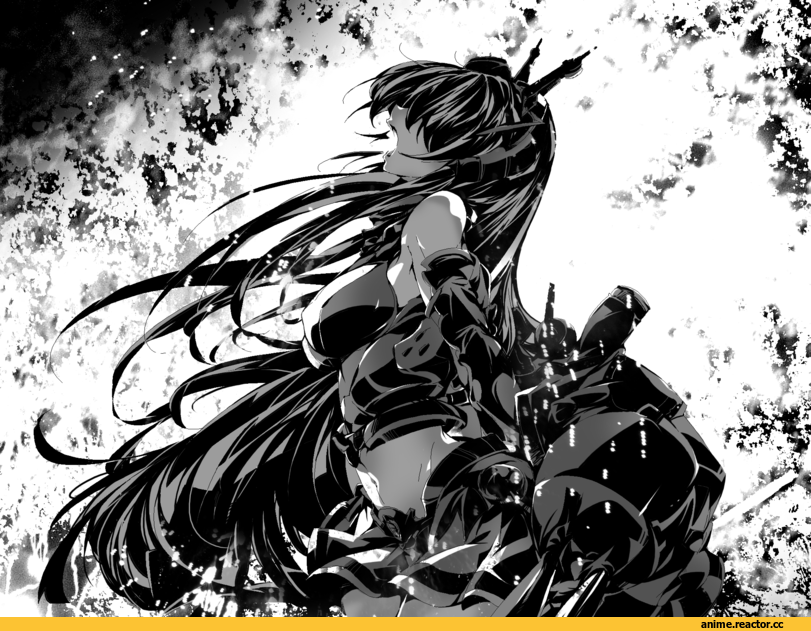 Nagato (Kantai Collection), Kantai Collection, Monochrome (Anime), Anime Art, alabaster (artist), Anime