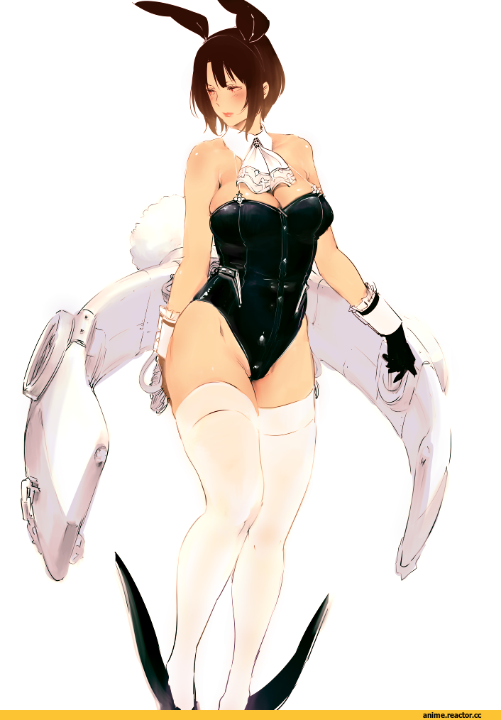 goshiki suzu, Takao (Kantai Collection), Kantai Collection, Usagimimi, Animal Ears, Monochrome (Anime), Anime Art, Anime