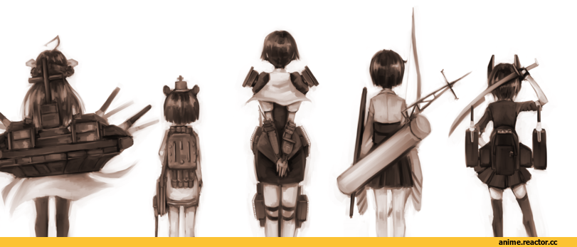 Hiryuu, Kantai Collection, tenryuu (kantai collection), Kongou (Kantai Collection), Myoukou, Yukikaze (Kantai Collection), Anime