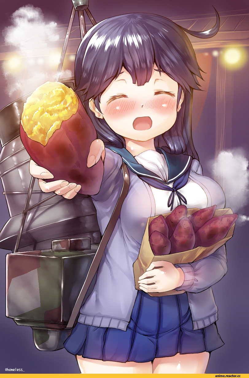 Anime Art, danbo (rock clime), Kantai Collection, Ushio (Kantai Collection), Anime