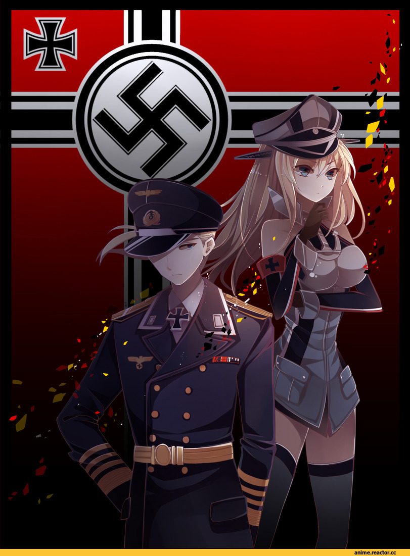 Bismarck (Kantai Collection), Kantai Collection, Hetalia, crossover, Anime