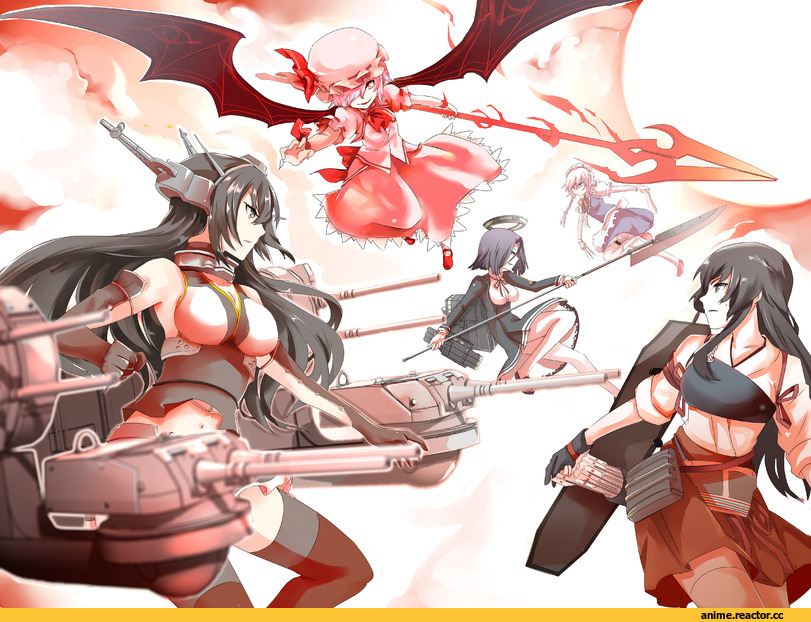 Nagato (Kantai Collection), Kantai Collection, Remilia Scarlet, Touhou Project, Tatsuta, Sakuya Izayoi, Akagi, Anime Art, kabaneneko, Anime