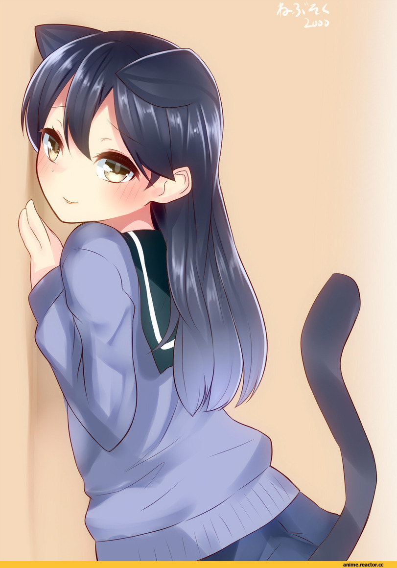 Nebusoku (Nebusoku2000), Ushio, Kantai Collection, nekomimi, Animal Ears, Anime