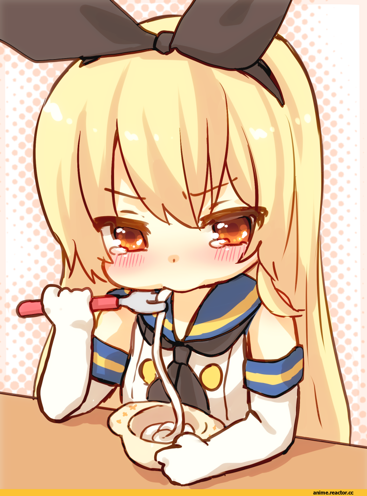 shimakaze (kantai collection), Kantai Collection, chibi, sad fuka, Anime Art, Anime