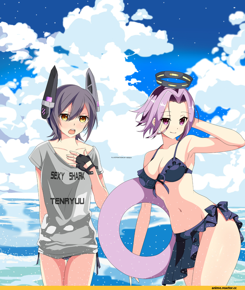 Tenryuu, Kantai Collection, Tatsuta, Anime Art, verdy, Anime Ero Swim, Anime Ero, Anime