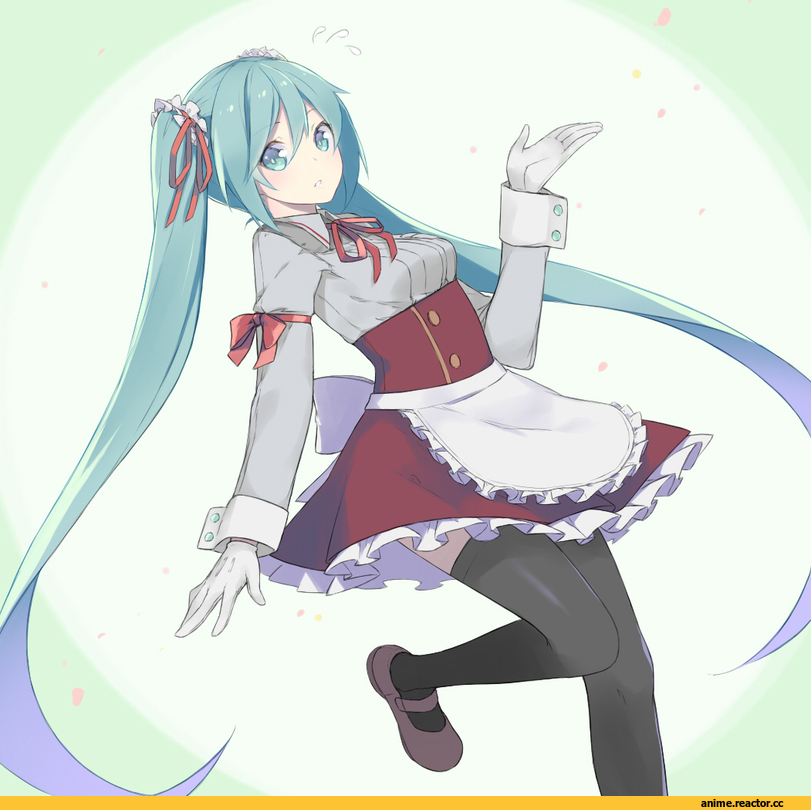 Vocaloid, Hatsune Miku, fhang, Maid, Anime