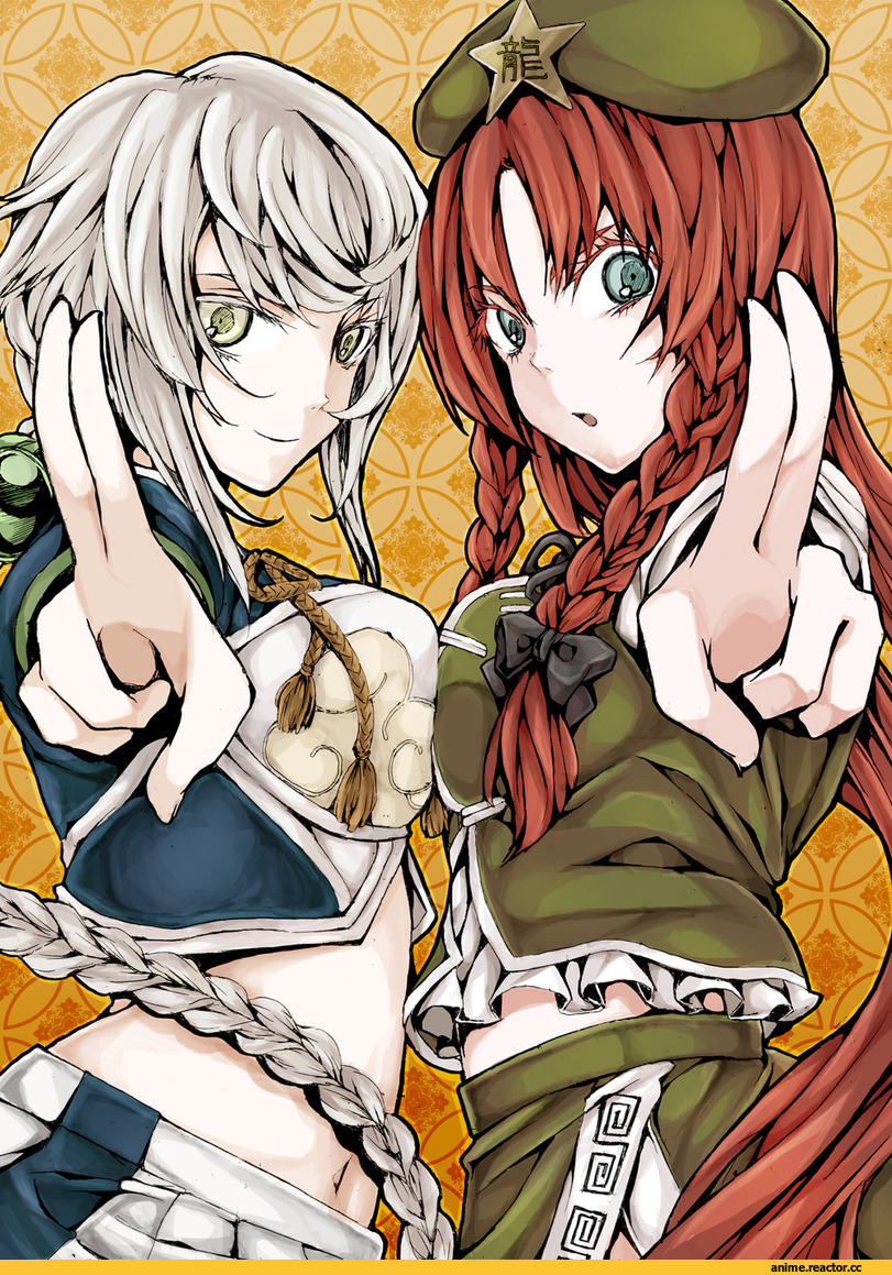 Hong Meiling, Touhou Project, Unryuu (Kantai Collection), Kantai Collection, crossover, Anime Art, kenzaki raki, Anime