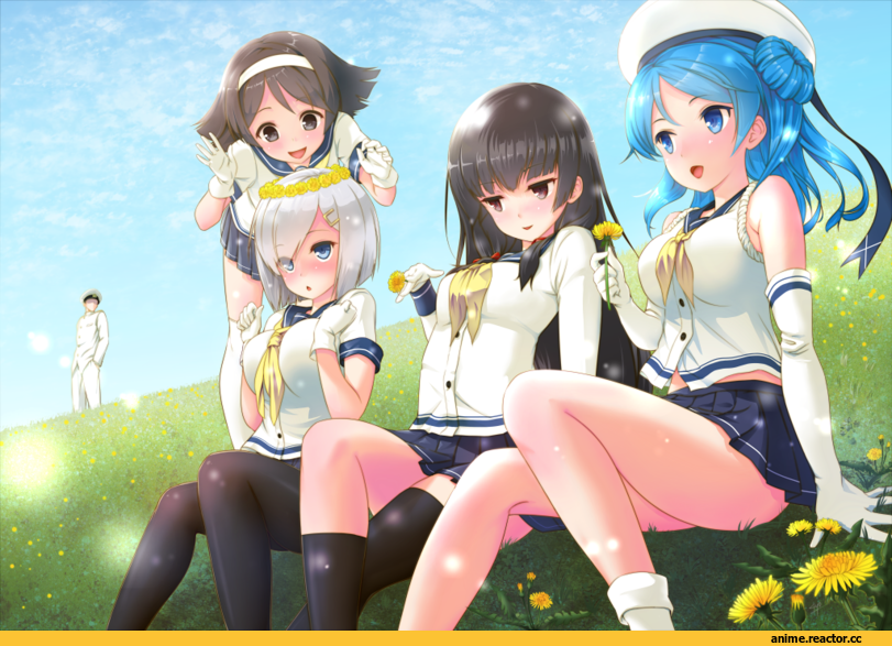 Urakaze, Kantai Collection, Isokaze (Kantai Collection), Hamakaze (Kantai Collection), Tanikaze (Kantai Collection), Admiral (Kantai Collection), kyo (kyo21413), Anime