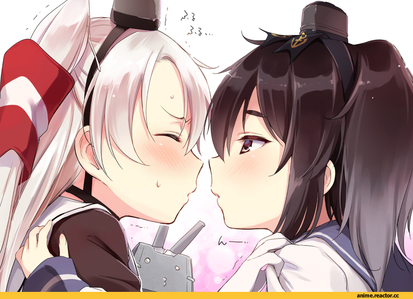 Amatsukaze (Kantai Collection), Kantai Collection, Tokitsukaze (Kantai Collection), Anime Art, umakuchi shouyu (into-rain), Shoujo Ai, Anime