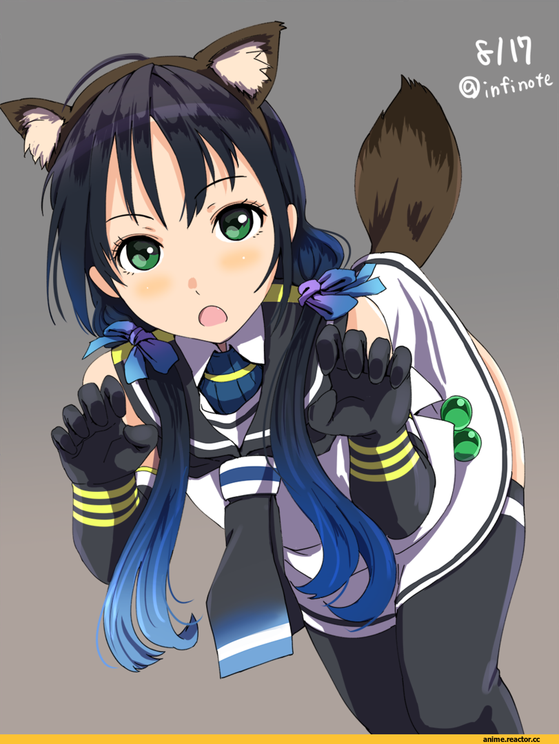 Animal Ears, Suzukaze (Kantai Collection), Kantai Collection, Аниме арт, Infinote, Anime