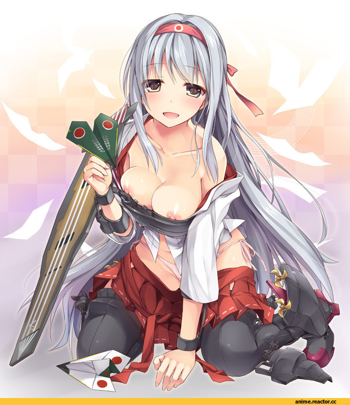 Anime Ero Oppai, Anime Ero, Shoukaku (Kantai Collection), Kantai Collection, Аниме арт, bankoku ayuya, Anime