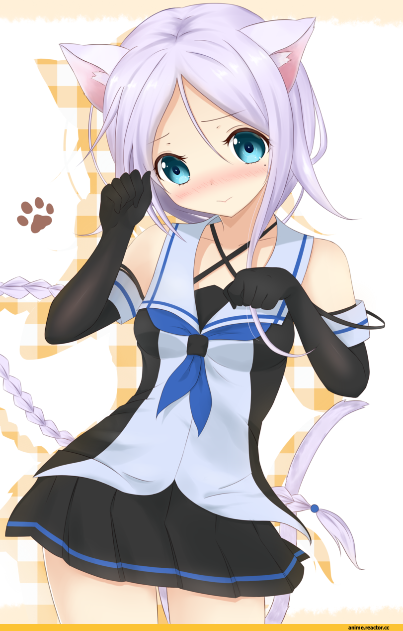 Kantai Collection, nekomimi, Animal Ears, Umikaze (Kantai Collection), shirotae hiwa, Anime