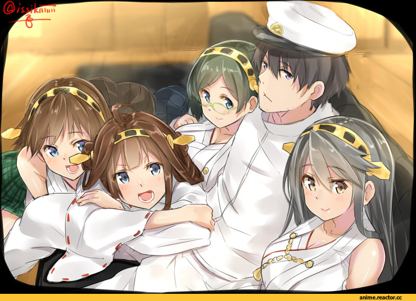 Isshiki (Ffmania7), Anime Art, Kongou (Kantai Collection), Kantai Collection, Haruna (Kantai Collection), Kirishima (Kantai Collection), hiei (kantai collection), Admiral (Kantai Collection), Anime