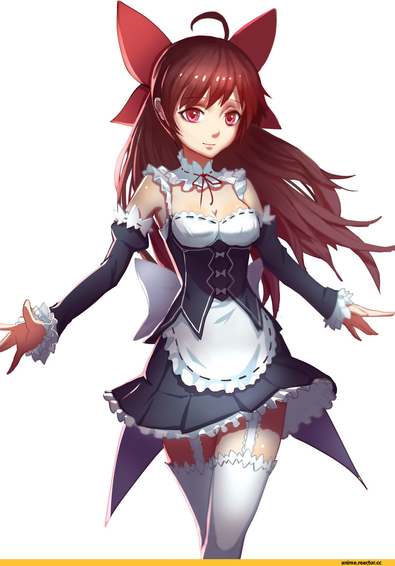 Hakurei Reimu, Touhou Project, Maid, Re Zero Kara Hajimeru Isekai Seikatsu, crossover, Anime