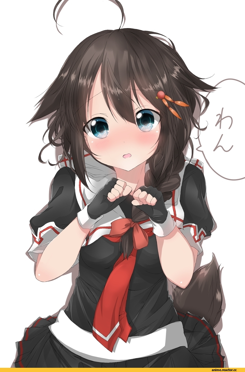 Shigure (Kantai Collection), Kantai Collection, Inumimi, Animal Ears, pentagon (railgun ky1206), Anime Art, Anime