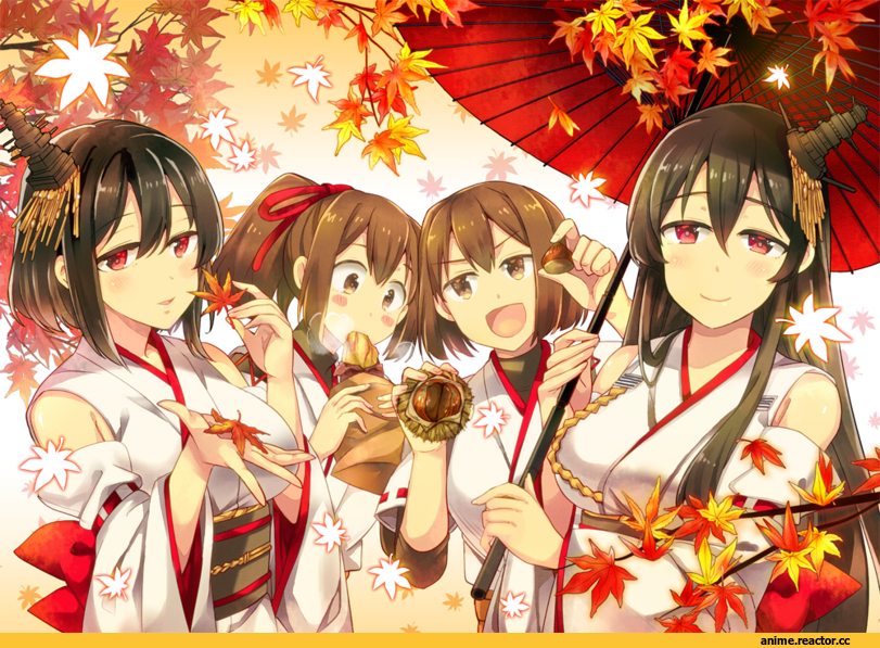 Fusou, Kantai Collection, Hyuuga (Kantai Collection), Ise, yamashiro (kantai collection), Takitarou, Anime