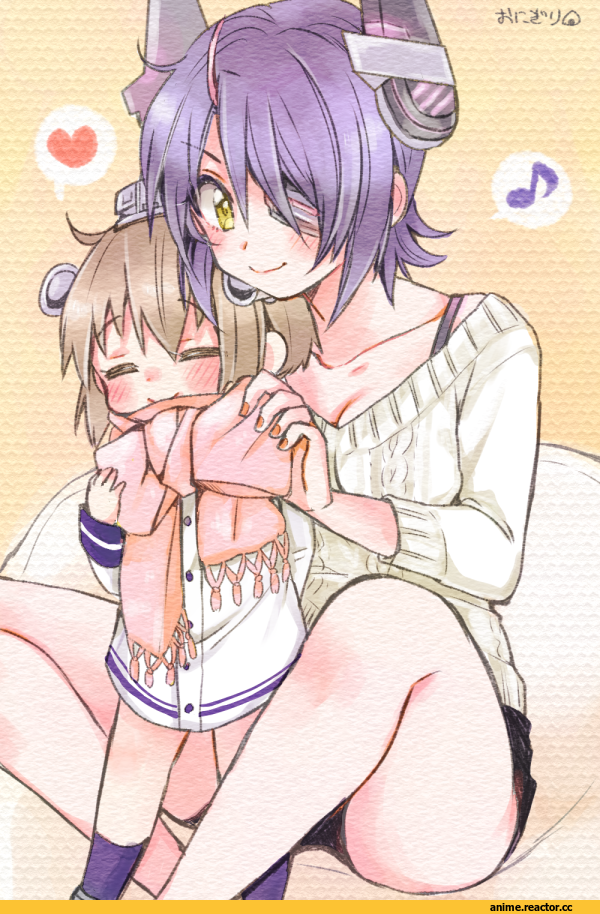 tenryuu (kantai collection), Kantai Collection, Yukikaze (Kantai Collection), onigiri noka, Anime