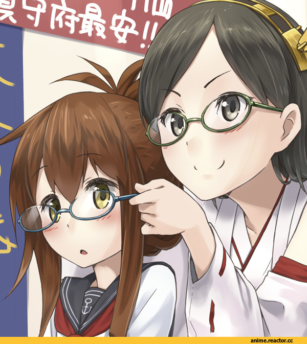 Kantai Collection, Inazuma (Kantai Collection), Megane, Kirishima (Kantai Collection), Anime
