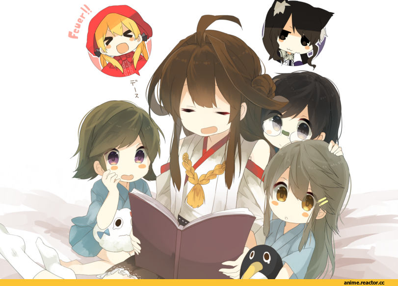 kousaka karasu, Kongou (Kantai Collection), Kantai Collection, Haruna (Kantai Collection), Kirishima (Kantai Collection), hiei (kantai collection), Prinz Eugen (Kantai Collection), ashigara, Animal Ears, Anime