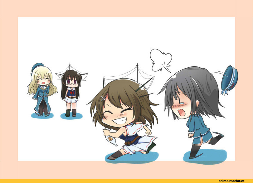Atago (Kantai Collection), Kantai Collection, Takao (Kantai Collection), Maya (Kantai Collection), Choukai (Kantai Collection), chibi, Anime