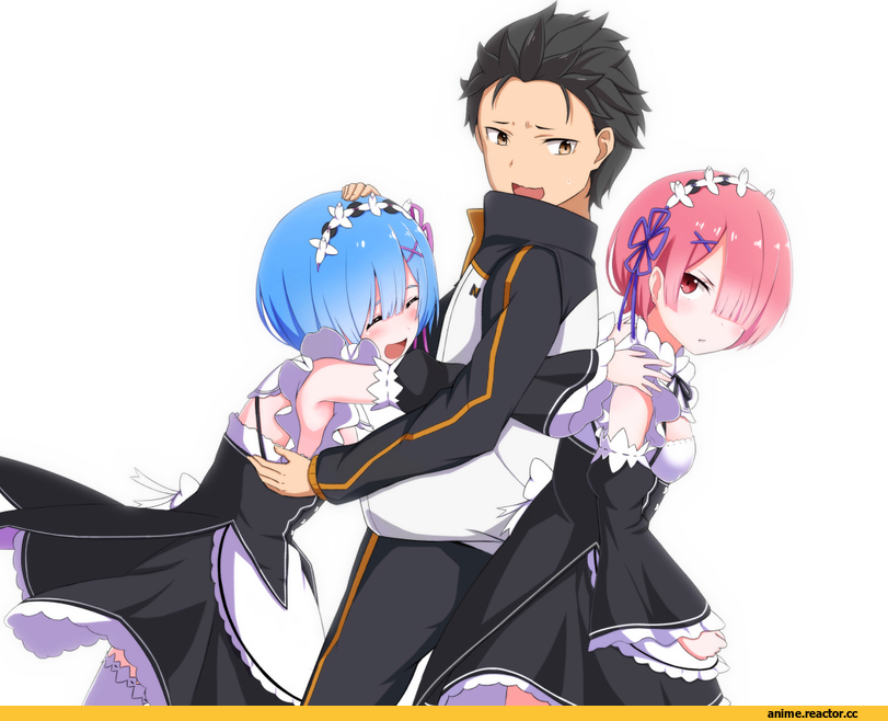 Re Zero Kara Hajimeru Isekai Seikatsu, Rem (re zero), Ram (Re Zero), Natsuki Subaru, shou (10868818), Anime Art, Maid, Anime