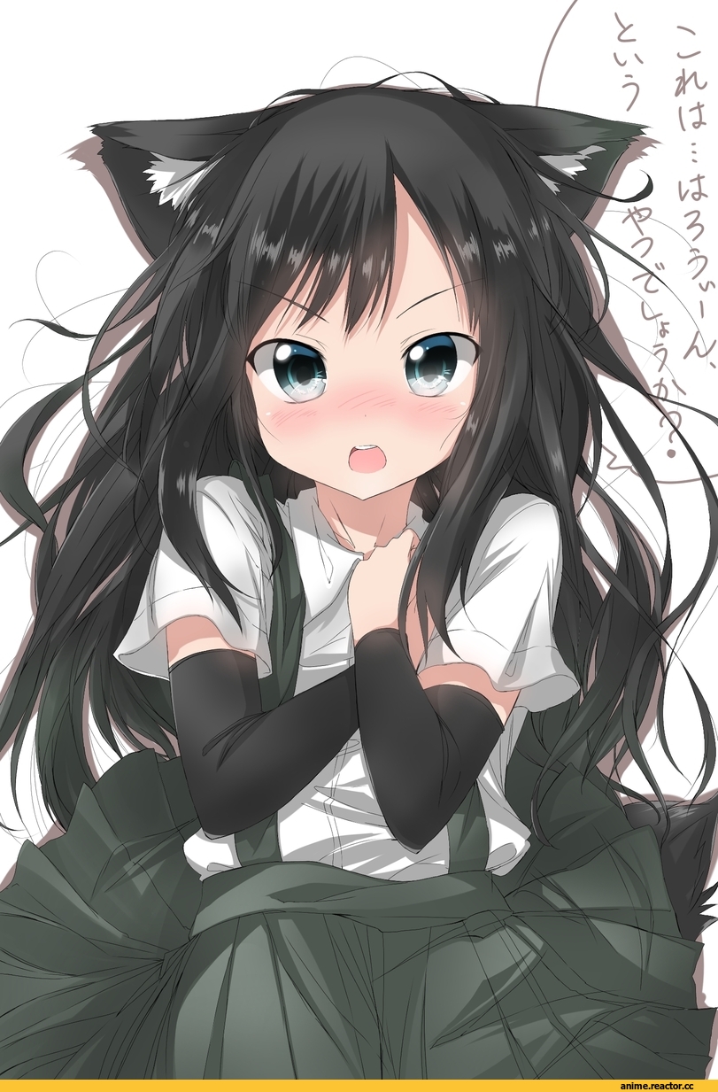 Asashio, Kantai Collection, pentagon (railgun ky1206), Anime Art, Animal Ears, Anime
