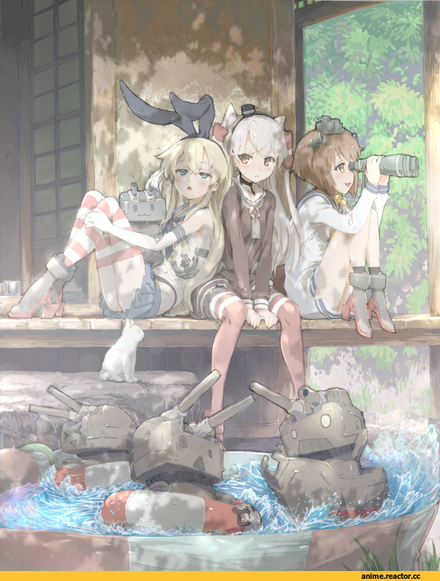Amatsukaze (Kantai Collection), Kantai Collection, Shimakaze, Yukikaze, koukaku, Anime Art, Anime