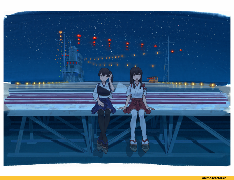 shijukara (great tit), Akagi (Kantai Collection), Kantai Collection, Kaga (Kantai Collection), Anime