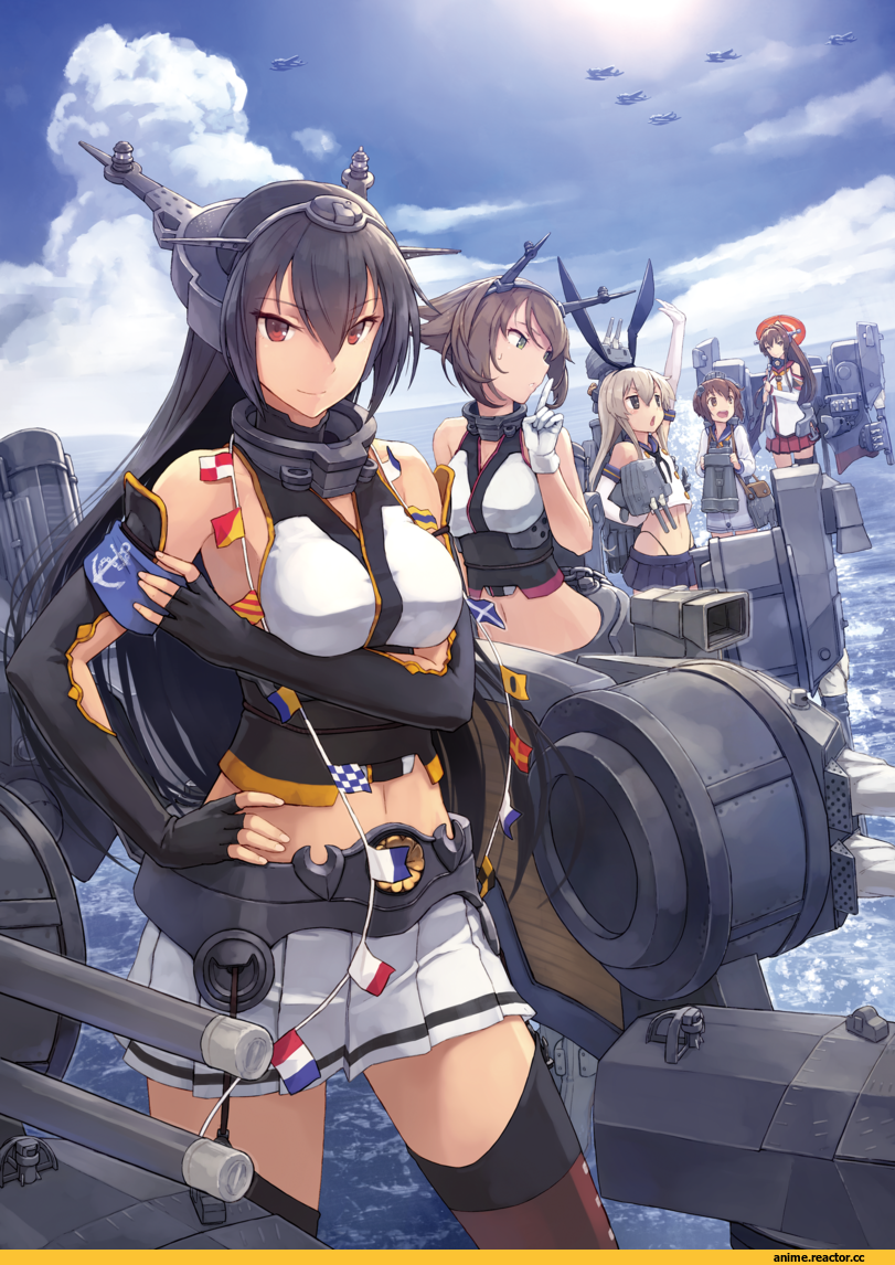 Nagato (Kantai Collection), Kantai Collection, Mutsu (Kantai Collection), Shimakaze, Yukikaze, Yamato (Kantai Collection), shizuma yoshinori, Anime