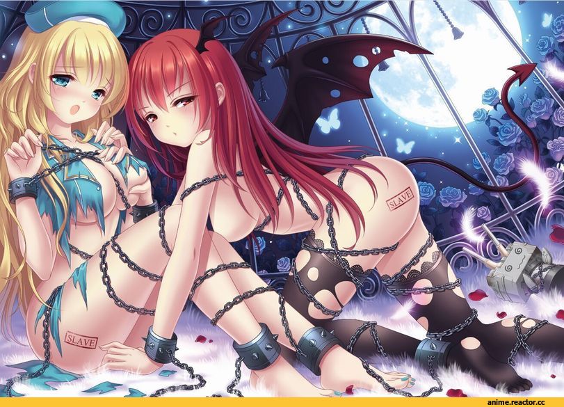 Atago (Kantai Collection), Koakuma, Touhou Project, zhong yan shaonu, Anime Art, Adult BDSM, Anime Ero BDSM, Anime Ero, Anime Ero Oppai, crossover, Anime, Kantai Collection