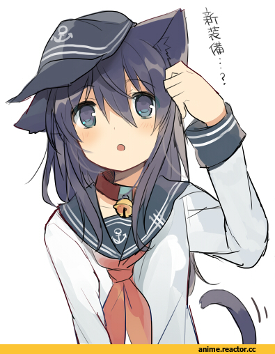 mizuki, Anime Art, akatsuki (kantai collection), Kantai Collection, nekomimi, Animal Ears, Anime